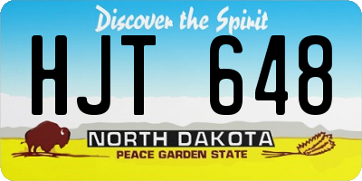 ND license plate HJT648