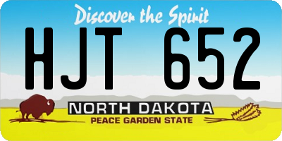 ND license plate HJT652