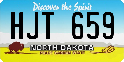 ND license plate HJT659