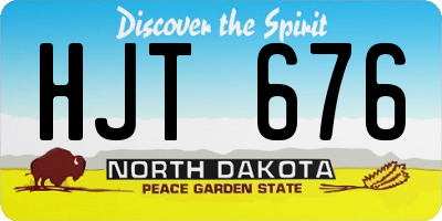 ND license plate HJT676