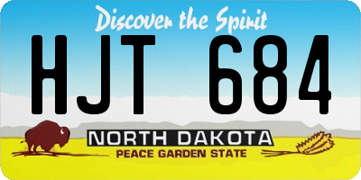 ND license plate HJT684