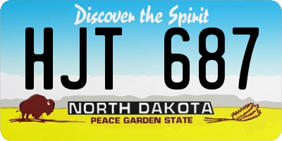 ND license plate HJT687