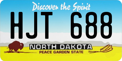 ND license plate HJT688