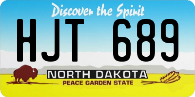 ND license plate HJT689