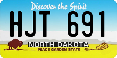 ND license plate HJT691