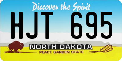 ND license plate HJT695