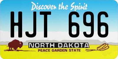 ND license plate HJT696