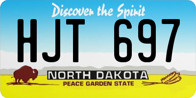 ND license plate HJT697