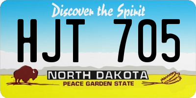 ND license plate HJT705