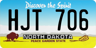 ND license plate HJT706