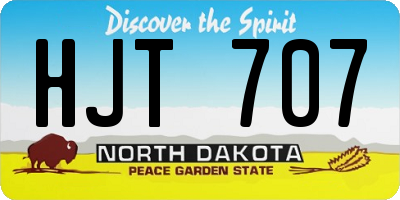 ND license plate HJT707