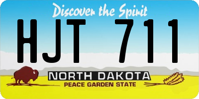 ND license plate HJT711