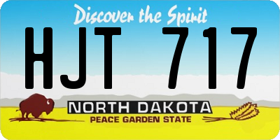 ND license plate HJT717