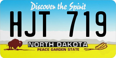 ND license plate HJT719