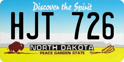 ND license plate HJT726