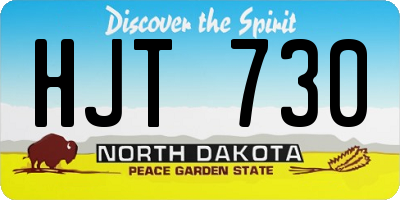 ND license plate HJT730