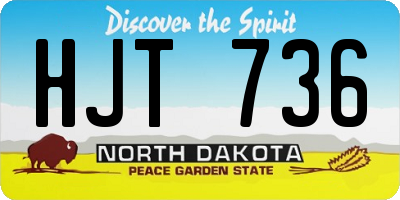 ND license plate HJT736