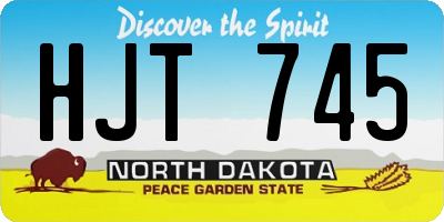 ND license plate HJT745