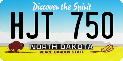 ND license plate HJT750