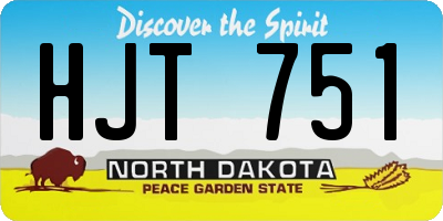ND license plate HJT751
