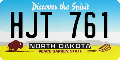 ND license plate HJT761