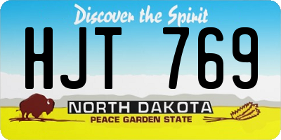 ND license plate HJT769