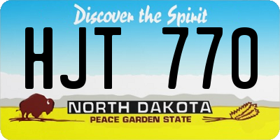 ND license plate HJT770