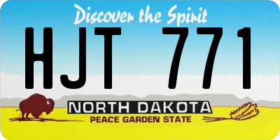 ND license plate HJT771