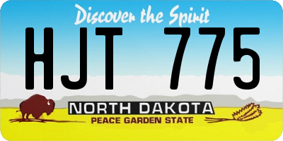 ND license plate HJT775