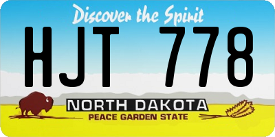 ND license plate HJT778