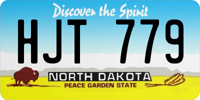 ND license plate HJT779