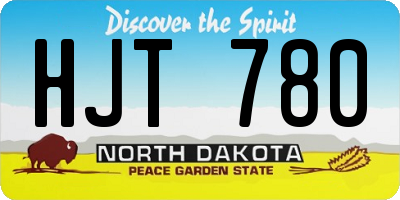 ND license plate HJT780