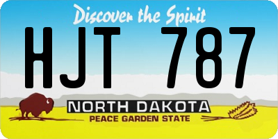 ND license plate HJT787