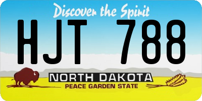 ND license plate HJT788