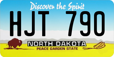 ND license plate HJT790