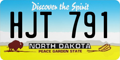 ND license plate HJT791