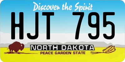 ND license plate HJT795