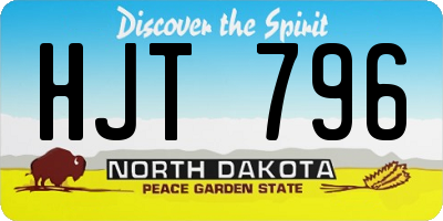 ND license plate HJT796