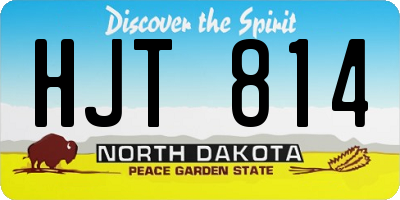 ND license plate HJT814