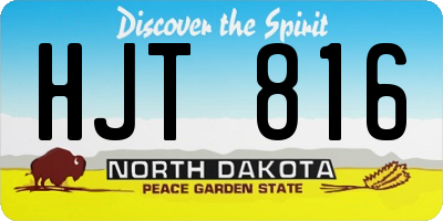 ND license plate HJT816