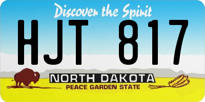 ND license plate HJT817