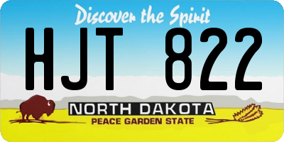 ND license plate HJT822