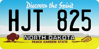 ND license plate HJT825