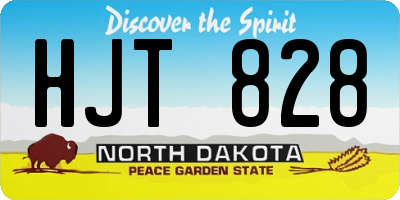 ND license plate HJT828