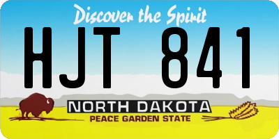 ND license plate HJT841