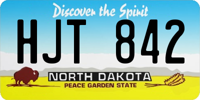 ND license plate HJT842