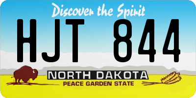 ND license plate HJT844