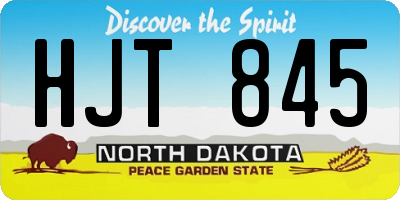 ND license plate HJT845