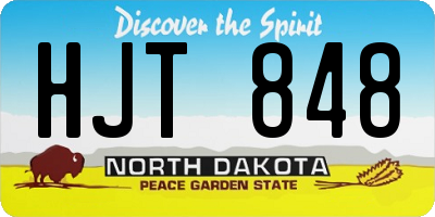 ND license plate HJT848