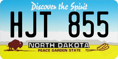 ND license plate HJT855